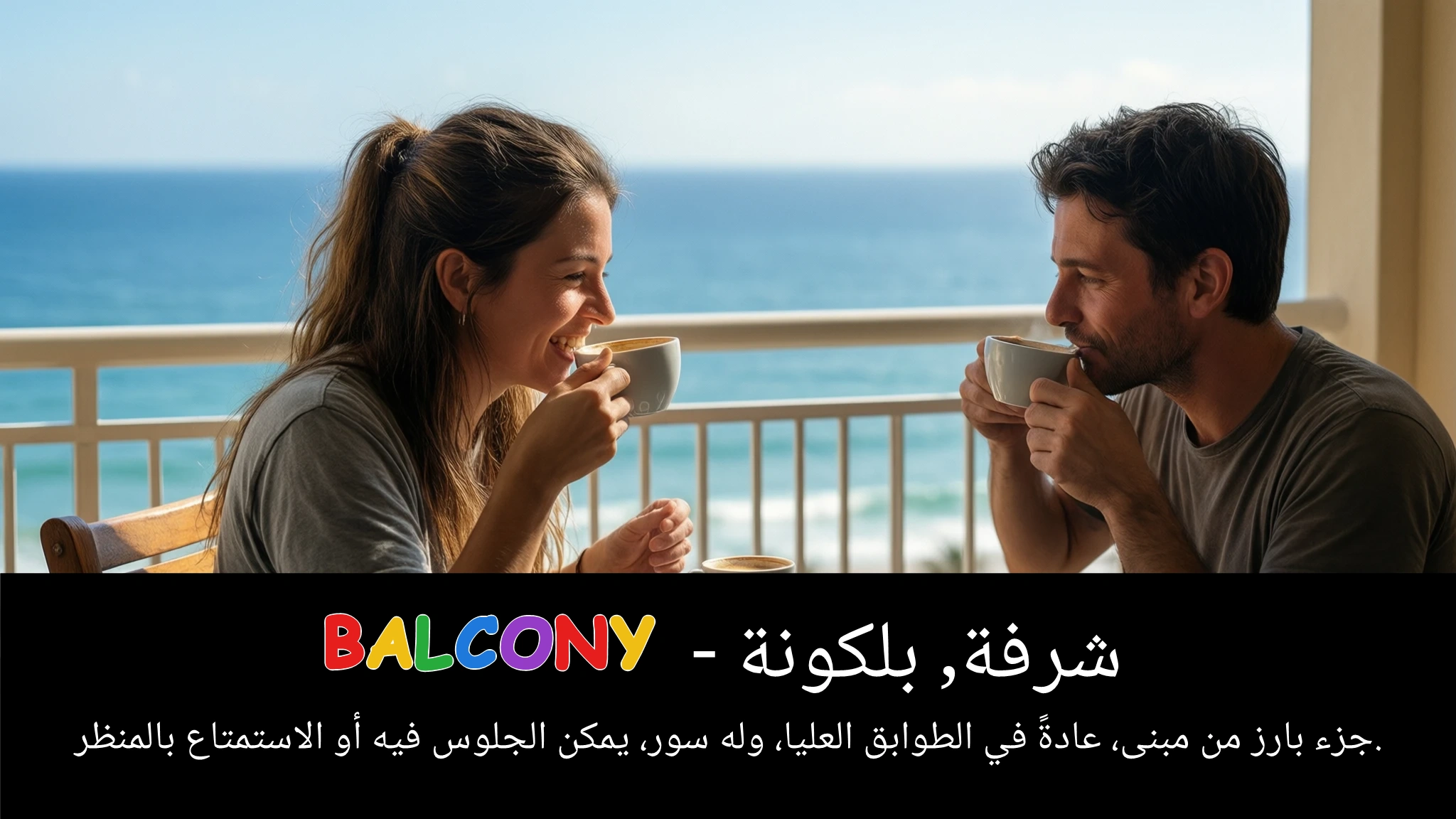 Arabic Illustration for balcony